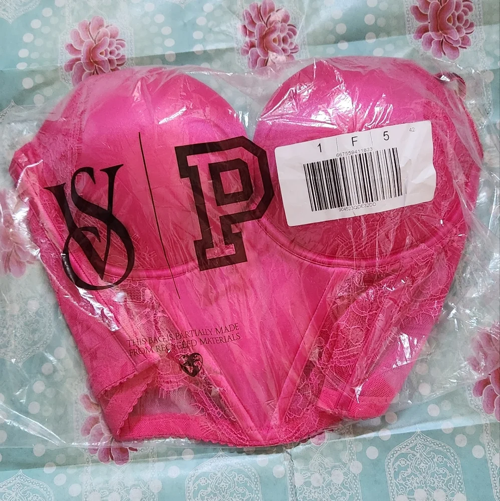 Victoria's Secret - 32DD - Very Sexy - Double Shine Strap Push-Up Corset Top